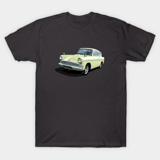 Ford Anglia in lime green T-Shirt